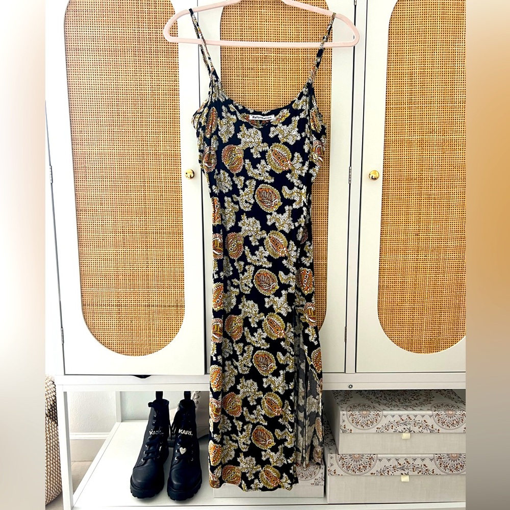 Reformation Cremini Dress With Sexy Slit